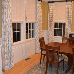 Custom Window Panels with Woven Shades - Curtains