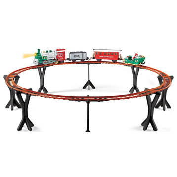 36 Pc Battery Operated Lighted & Animated Train Set with Raised Track & Sound
