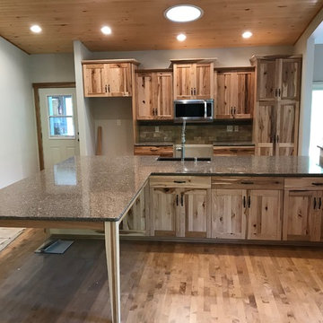 Rustic Kitchen Remodel Done in Rustic Hickory