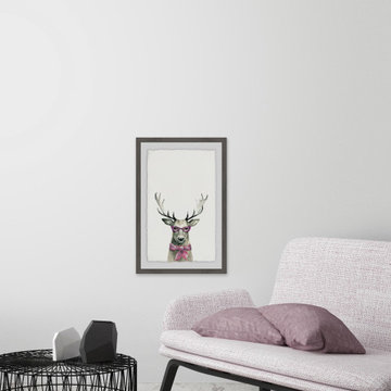 "Po Faced Deer" Framed Painting Print