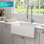 Turino 33" Farmhouse Reversible Apron Front Fireclay 1-Bowl Kitchen Sink MWH