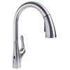 Modern Elegant Kitchen Faucet, Discrete Sensor & Single Handle, Stainless Steel