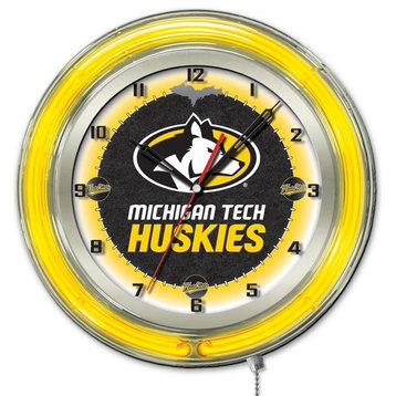 Michigan Tech 19" Neon Clock