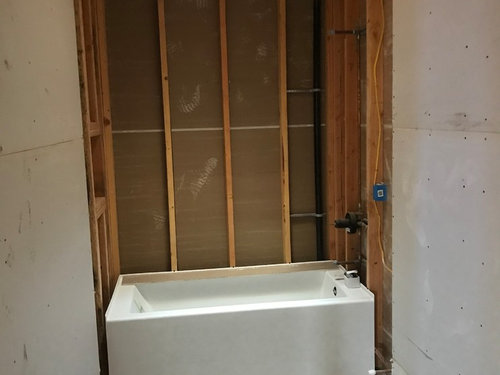 Solution For Tub In 61 5 Rough Opening, Alcove Bathtub Installation Cost