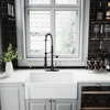 VIGO Zurich Pull-Down Kitchen Faucet With Deck Plate, Matte Black