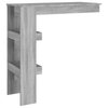 vidaXL Wall Bar Table Kitchen Table Bistro Table Gray Sonoma Engineered Wood