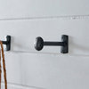 Black Industrial Decorative Cast Iron Nail Head Wall Hooks, Set of 6
