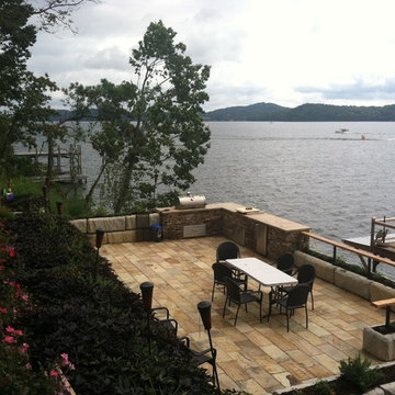 Lake Chickamauga Seawall, Dock & Stone Patio