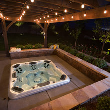 Landscaping - Hot tub/seating/fire pit ideas