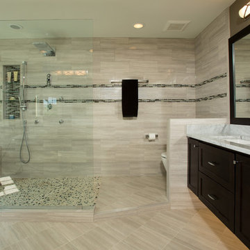 A Modern Spa Like Master Bathroom in McLean VA