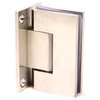 Frameless Tub Shower Door 64"x33.5" Low Iron, Brushed Stainless Steel Hinges, Sq