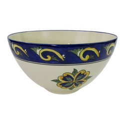 Le Souk Ceramique - Le Souk Ceramique RY06 Stoneware Deep Serving Bowl, Riya - Serving And Salad Bowls