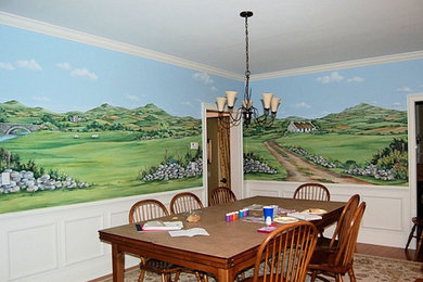 Inspiration for a timeless dining room remodel in Boston