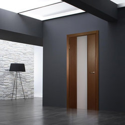 Loda Wenge Modern Interior Door With Frosted Glass - Interior Doors