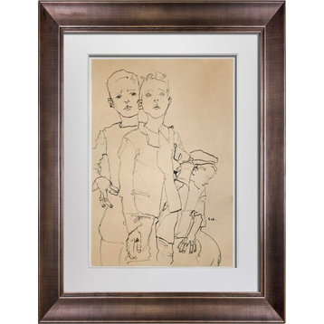 Egon Schiele Limited Edition Lithograph, Group of 3 Street Boys