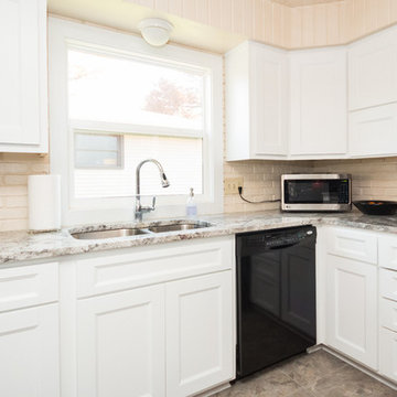 Contemporary Remodel Done with Cabinet Refacing in Snow White