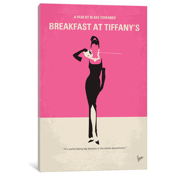 "Breakfast At Tiffany's Minimal Movie Poster" by Chungkong, 26x18x1.5"