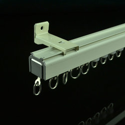 CHR8120 Ivory Custom Made Length Single Curtain Tracks Wall Mount Curtain Rails - Window Treatment Accessories