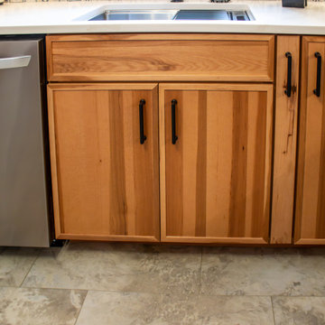 2-Tone Kitchen Design with Pistachio Painted and Hickory Stained Cabinetry