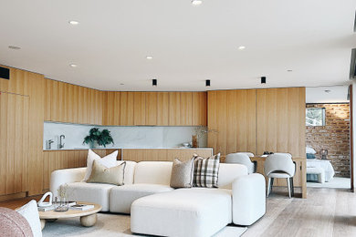 This is an example of a modern living room in Hobart.