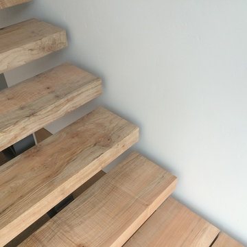 Steel and Maple Floating Stair