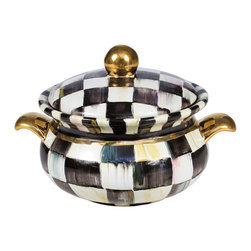 Courtly Check Lidded Chowder Bowl | MacKenzie-Childs - Specialty Cookware
