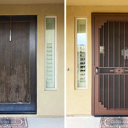 Before & After - Iron Security Door by First Impression Ironworks - Home Safety And Security