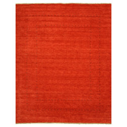 Contemporary Area Rugs EORC LL4RD Red Handmade Wool Lori Baft Rug, 9'x12'