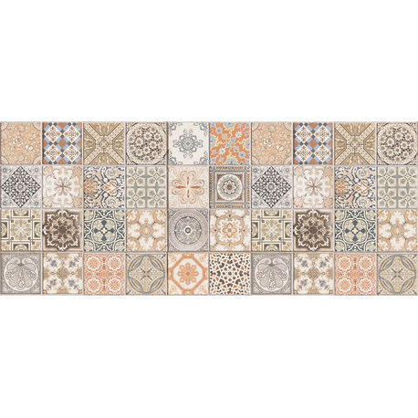 Persian Tiles Vinyl Floor Runner