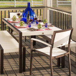 Trex&reg; Outdoor Furniture&trade; Surf City 5-Piece Bench Dining Set - Products