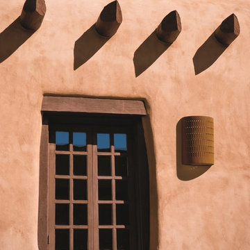 Ambiance Large Cactus Cylinder Wall Sconce, Outdoor, Open Top and Bottom, Rust