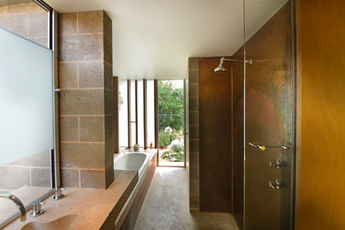 Design ideas for a modern bathroom in Adelaide.