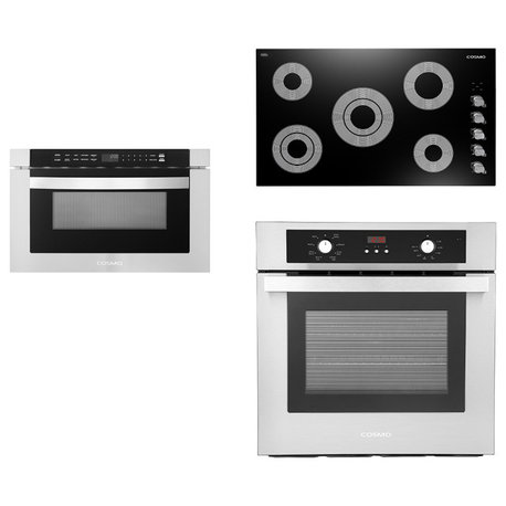 3PC Package, 36" Electric Cooktop 24" Microwave Drawer 24" Electric Wall Oven