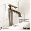Karran 1-Hole 1-Handle Vessel Faucet With Pop-Up Drain, Stainless Steel