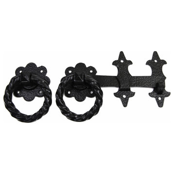 Antique Style Gate Latches, Black, 4", Handle Only