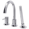 Oxford Deck Mount Faucet With Polished Chrome Finish