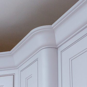 White and Navy Inframe Kitchen