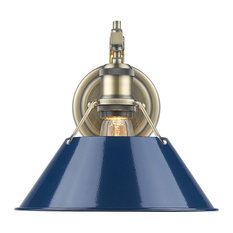 Orwell 1-Light Wall Sconce, Aged Brass