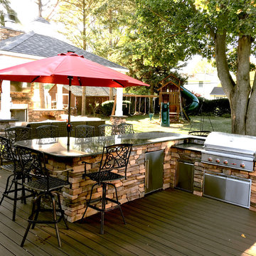 Trex Deck with Outdoor Kitchen and Pavilion