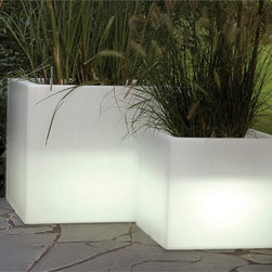 Cubotti Planters Illuminated by Serralunga - Outdoor Lighting