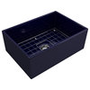 Bocchi Contempo Apron Front Sapphire Blue 27-Inch Single Bowl Kitchen Sink