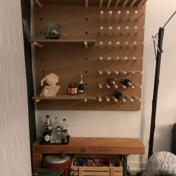 Pegboard Display and Wine Rack