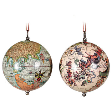 The Earth and the Heavens Mini Globes, Set of 2