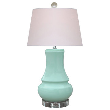 Spar Blue Vase Lamp