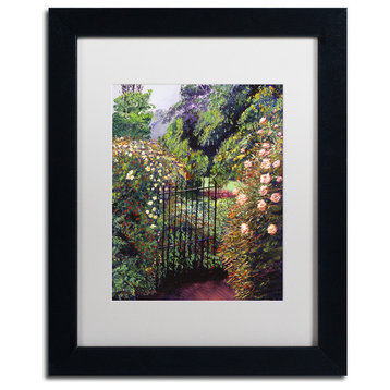 Glover 'Quiet Garden Entrance' Art, Black Frame, 11"x14", White Matte