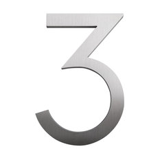 Modern silver house numbers Modern silver house numbers