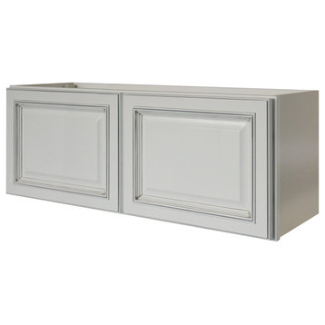 Sunny Wood RLW3615-A Riley 36"W x 15"H Double Door Bridge Cabinet - White