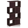 4-Shelf Eco-friendly Malibu Bookcase Storage in Espresso