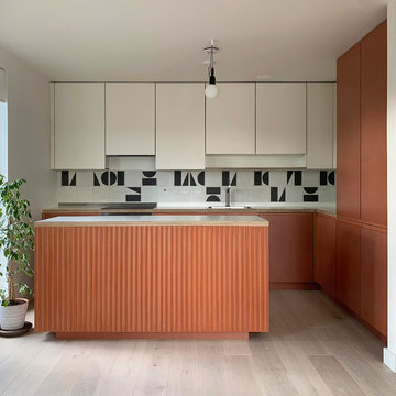 Renovated kitchen in an open plan living-dining room