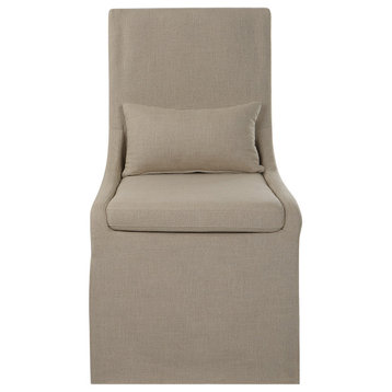 Uttermost Coley Tan Armless Chair